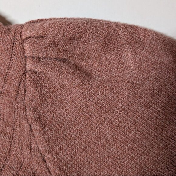 Adyson Parker Womens Ribbed Knit Pullover Sweater S Blouson Sleeves Dusty Rose - Picture 8 of 8